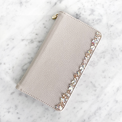Bling Me!   スマホケース Smartphone Case M/Synthetic leather/LineS(Greige) SMARTPHONE