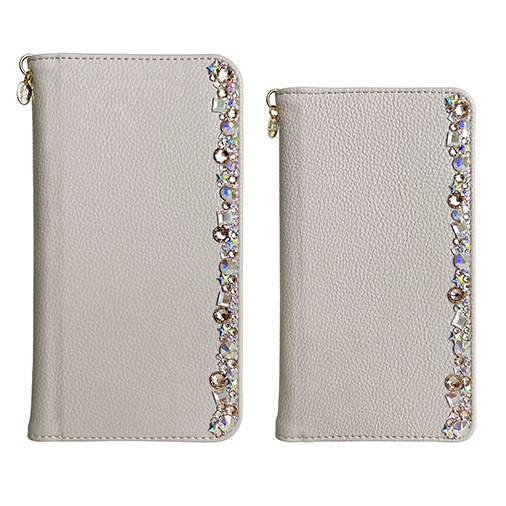 Bling Me!   スマホケース Smartphone Case M/Synthetic leather/LineS(Greige) SMARTPHONE