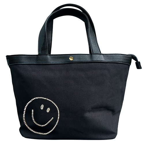 SmileyM tote bag L(Black) FASHION GOODS Bling Me!