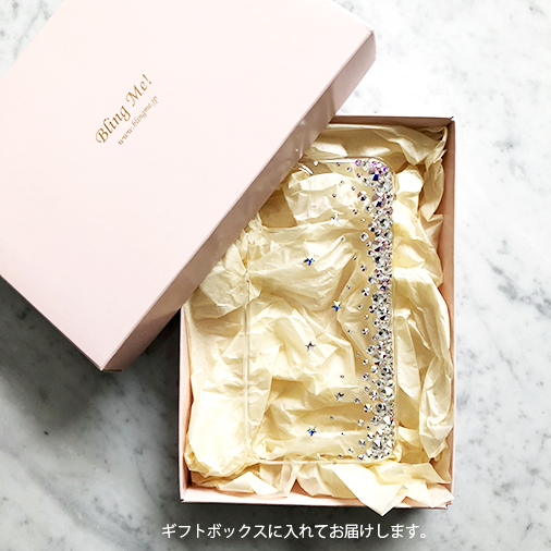 Bling Me!   スマホケース Smartphone Case M/Synthetic leather/RibbonM Sparkling(Gold