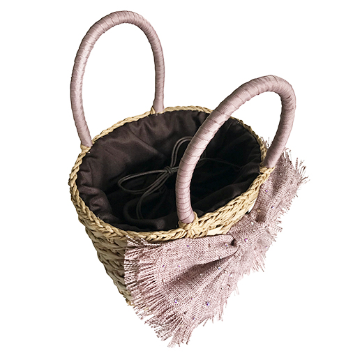 ビッグリボンカゴバッグ Pink Instagram Bling Me