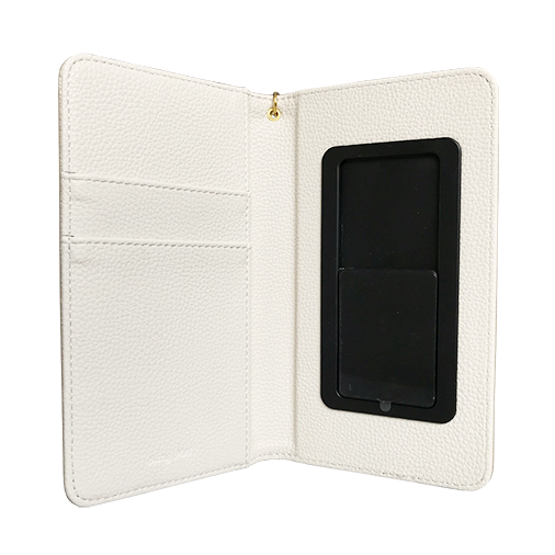 Smartphone Case M/Synthetic leather/Smiley Sparkling(Gold